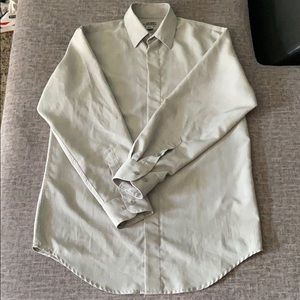 Grey button down